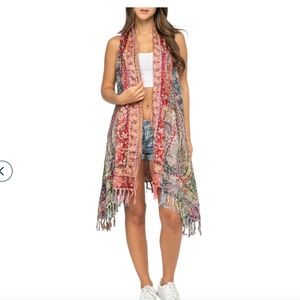 Raj Sahira Thick Stitch Embroidered Vest NWT